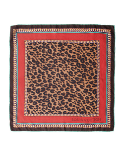 Louis Vuitton Cheetaprint 50 Scarf, Silk, Multi, 2*