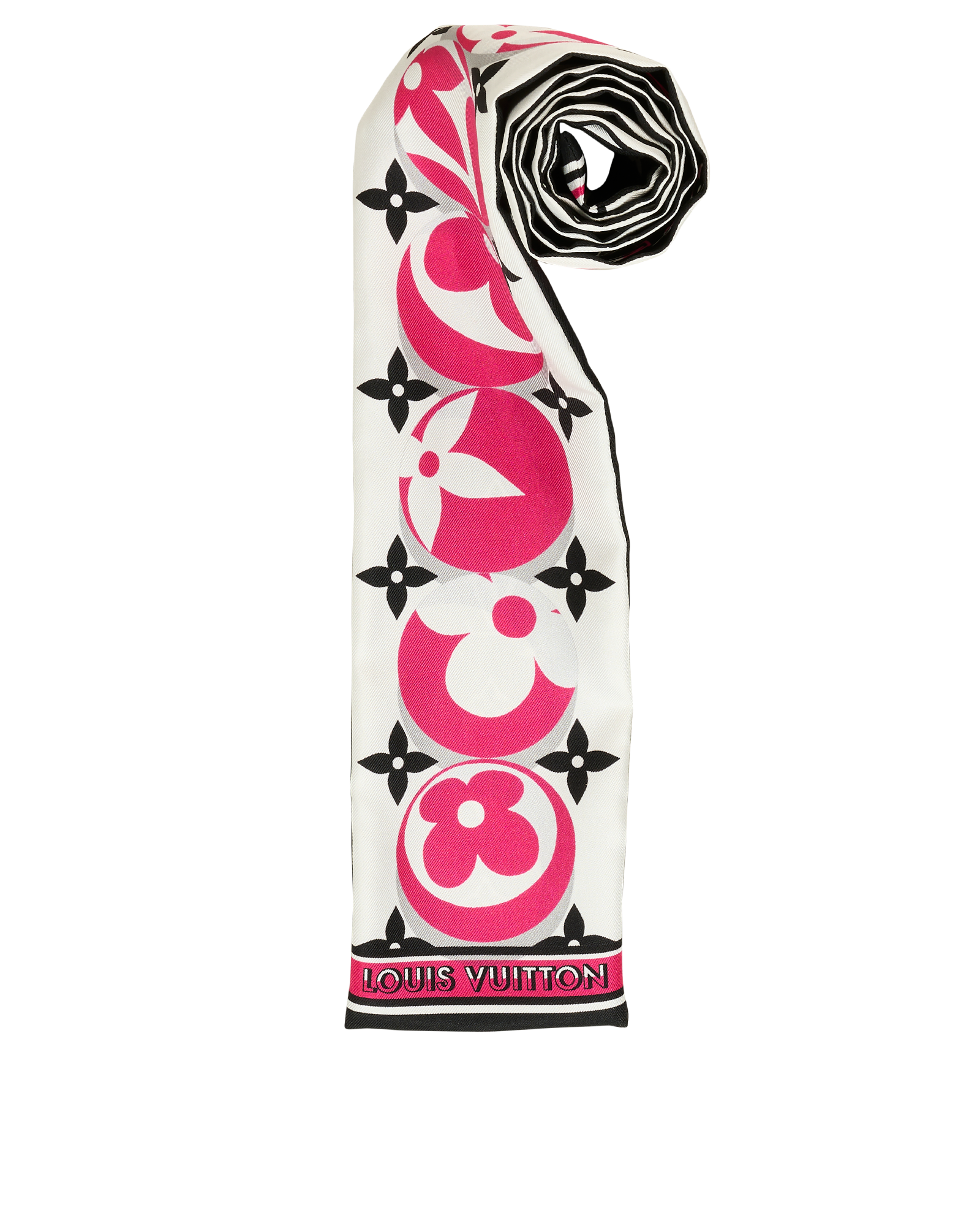 Louis Vuitton Marbles Bandeau Scarf, &pound;150, Accessories, Black/Pink/White, Silk, Other view