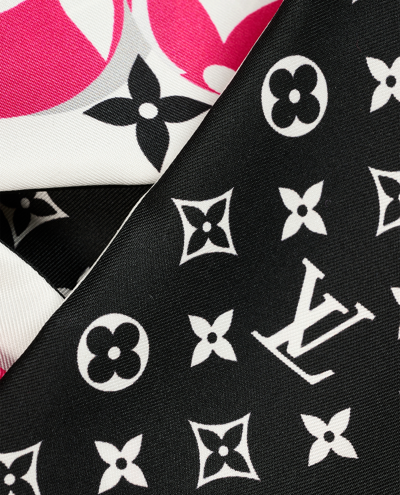 Louis Vuitton Marbles Bandeau Scarf, &pound;150, Accessories, Black/Pink/White, Silk, Other view