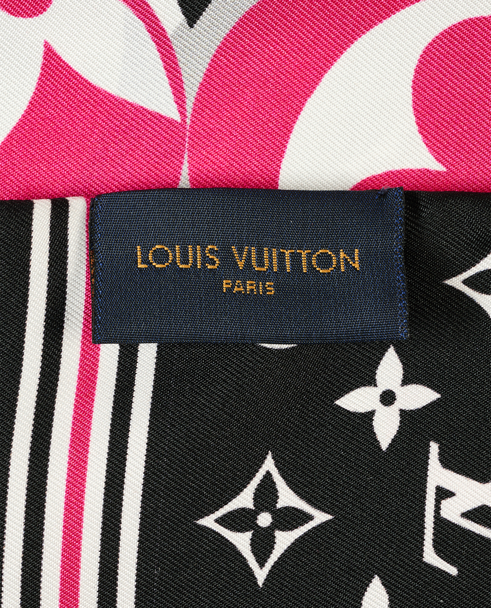 Louis Vuitton Marbles Bandeau Scarf, &pound;150, Accessories, Black/Pink/White, Silk, Other view