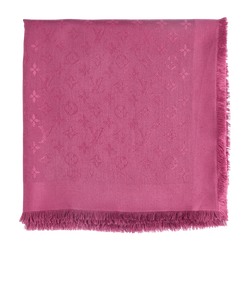 Louis Vuitton Monogram Classic Shawl, Silk/Wool, Fuchsia, 2*