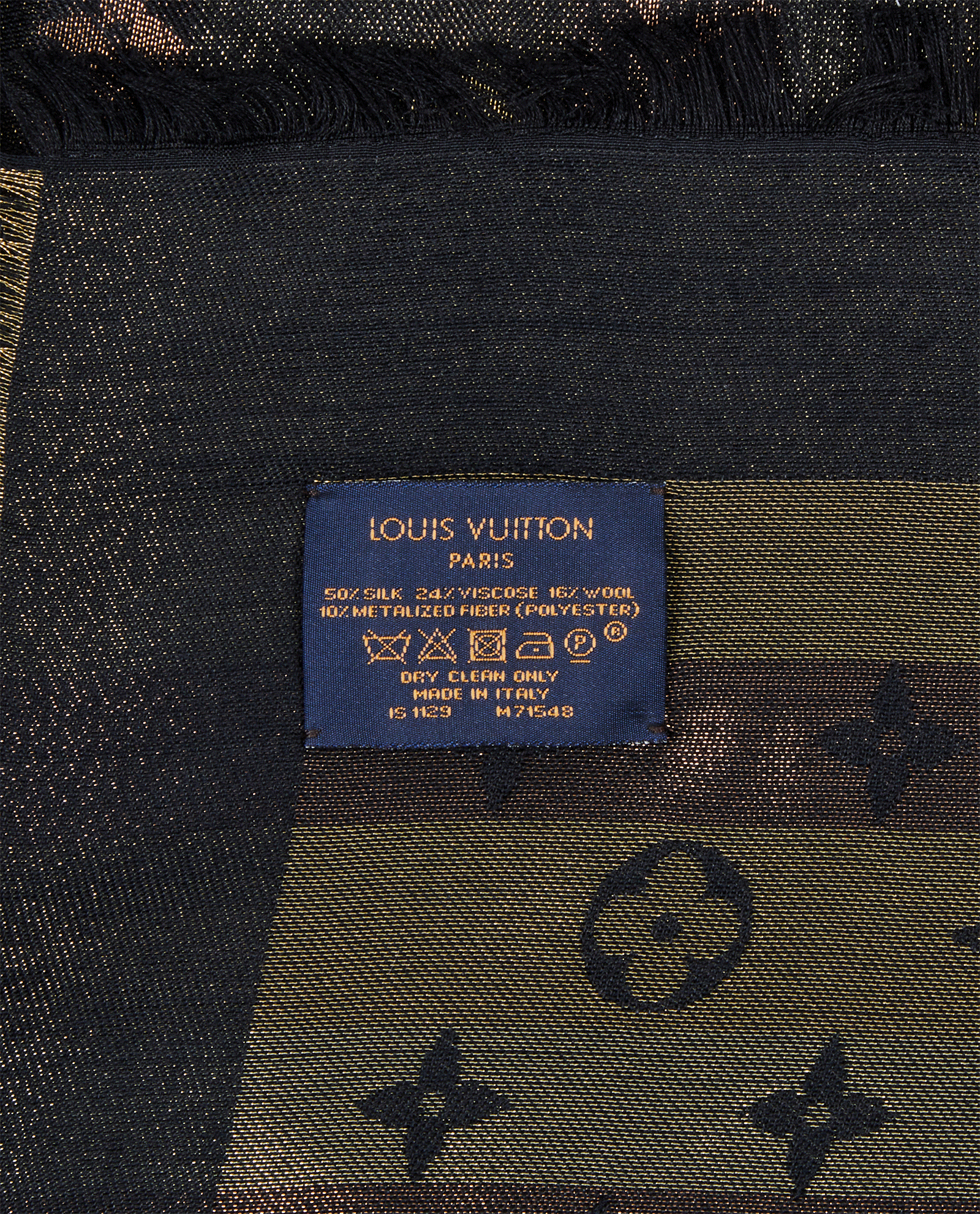 Louis Vuitton Monogram Shine Shawl, &pound;280, Accessories, Black, Silk, Other view