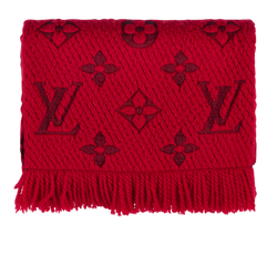 Louis Vuitton Logomania Long Scarf, Wool, Red, 2*