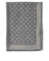 Louis Vuitton Monogram Shine Shawl, &pound;350, Accessories, Grey/Silver, Silk/Wool, Front view