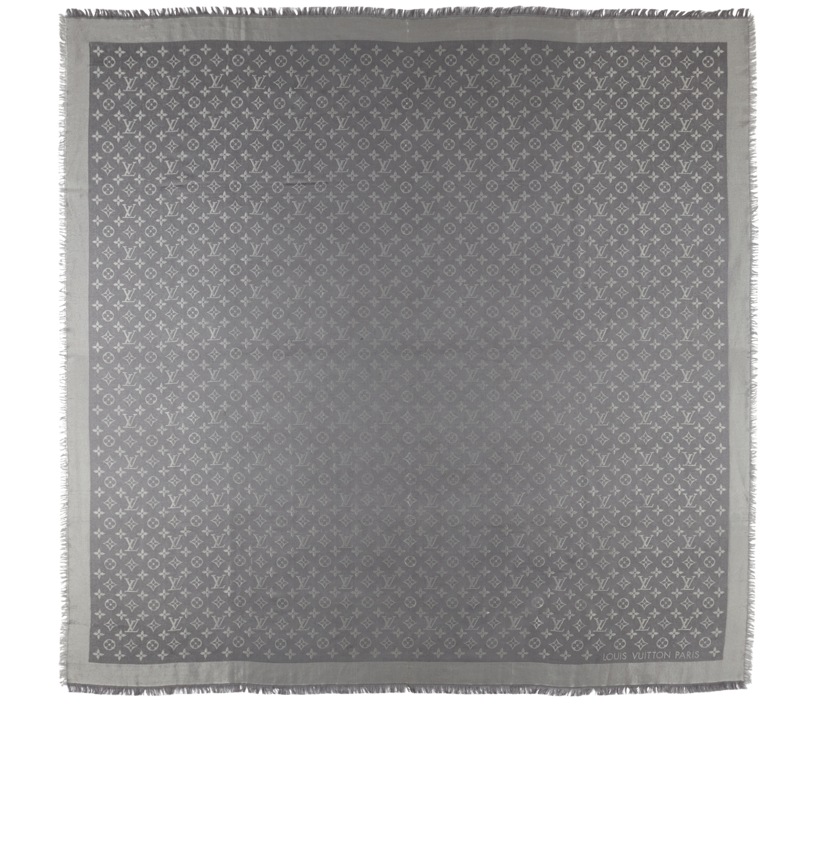Louis Vuitton Monogram Shine Shawl, &pound;350, Accessories, Grey/Silver, Silk/Wool, Back view