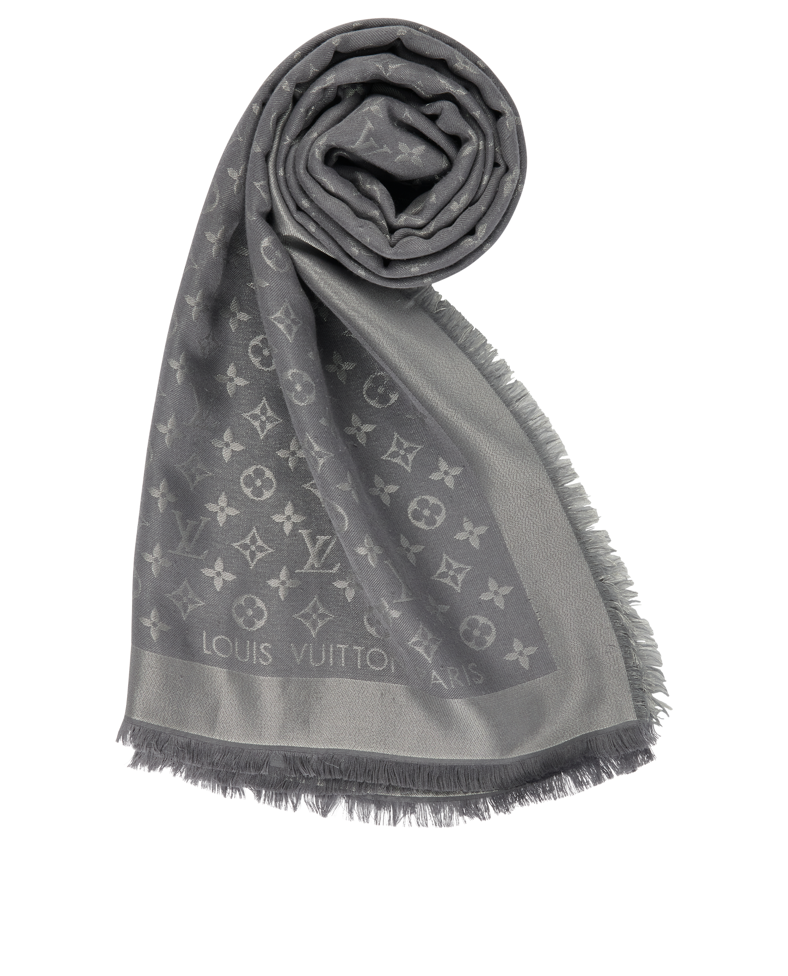 Louis Vuitton Monogram Shine Shawl, &pound;350, Accessories, Grey/Silver, Silk/Wool, Other view