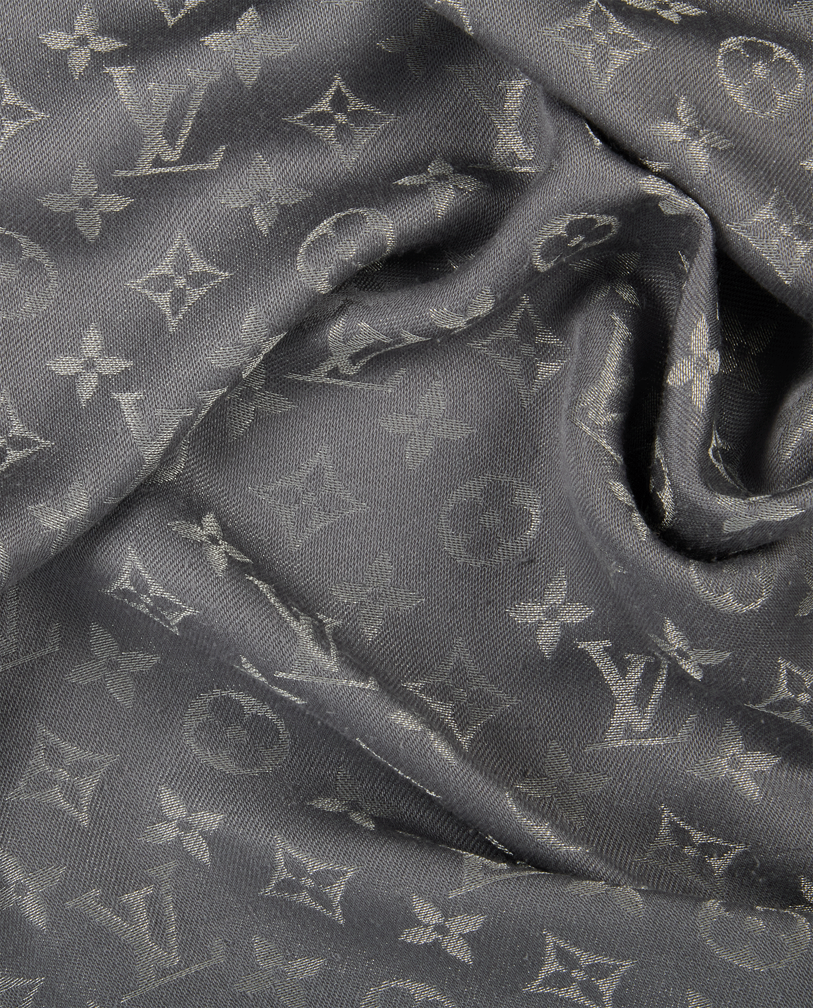 Louis Vuitton Monogram Shine Shawl, &pound;350, Accessories, Grey/Silver, Silk/Wool, Other view