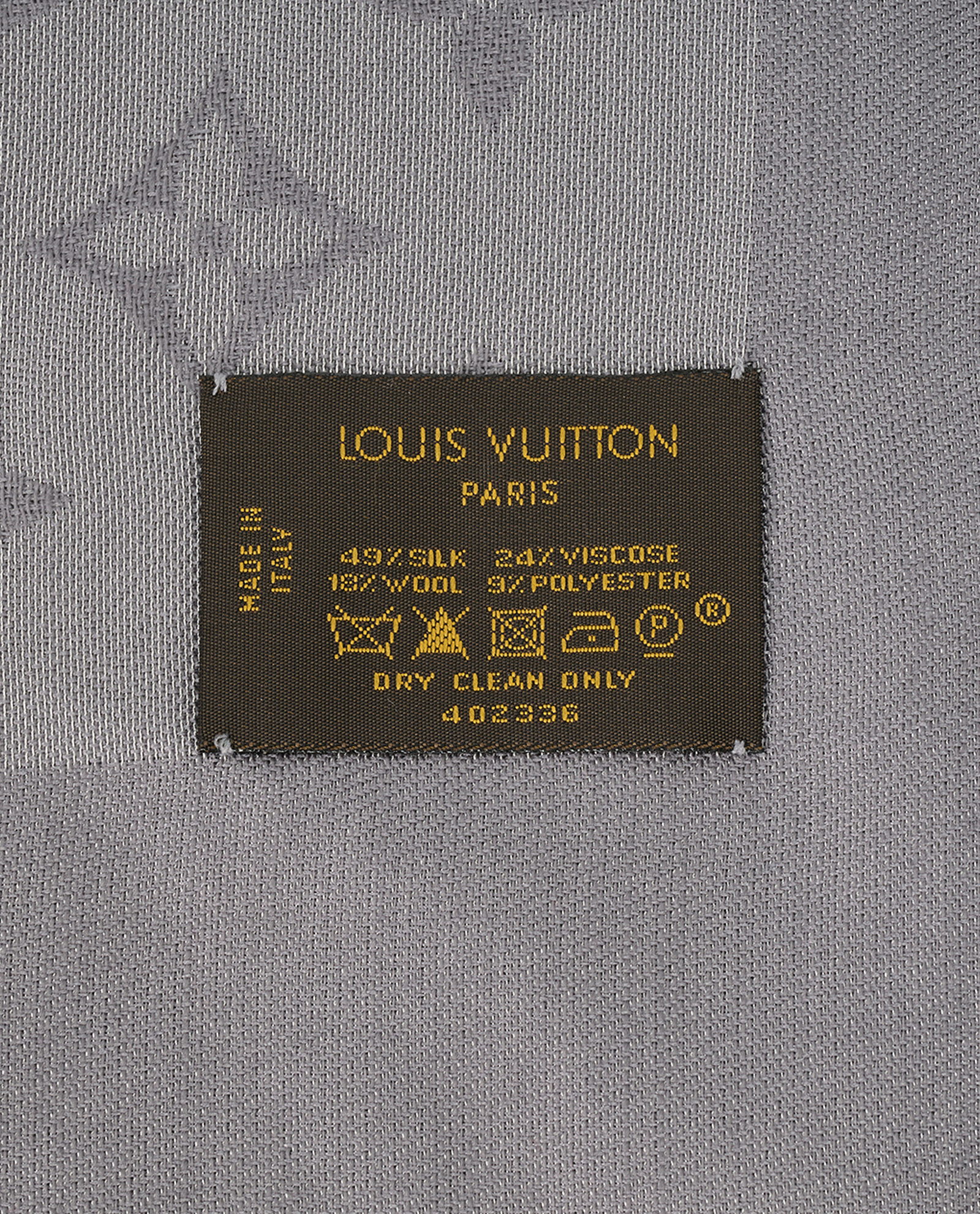 Louis Vuitton Monogram Shine Shawl, &pound;350, Accessories, Grey/Silver, Silk/Wool, Other view