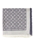 Louis Vuitton Monogram Shine Shawl  Scarf, &pound;250, Accessories, Blue/Silver, Silk/Wool, Front view