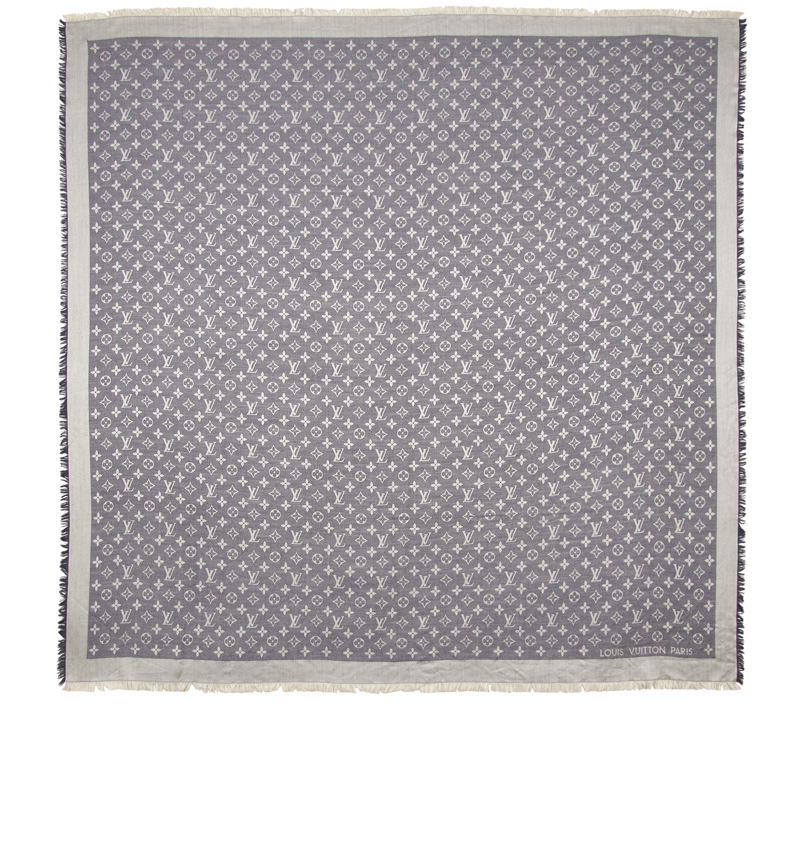 Louis Vuitton Monogram Shine Shawl  Scarf, &pound;250, Accessories, Blue/Silver, Silk/Wool, Back view