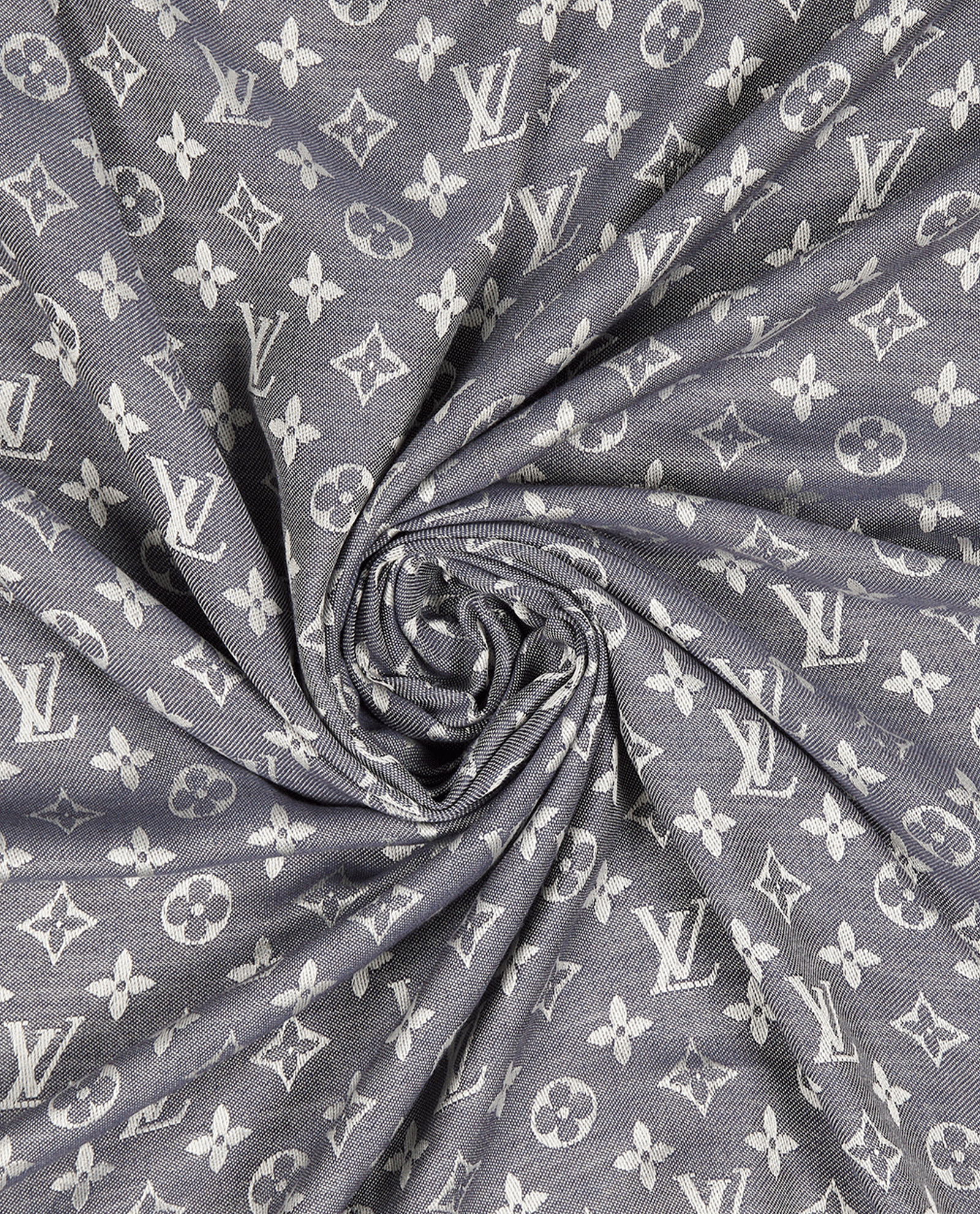 Louis Vuitton Monogram Shine Shawl  Scarf, &pound;250, Accessories, Blue/Silver, Silk/Wool, Other view