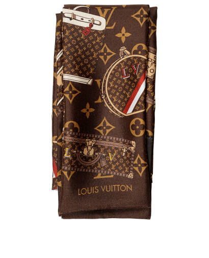 Louis Vuitton Bandeau Scarf, £140, Accessories, Brown, Silk, Front view