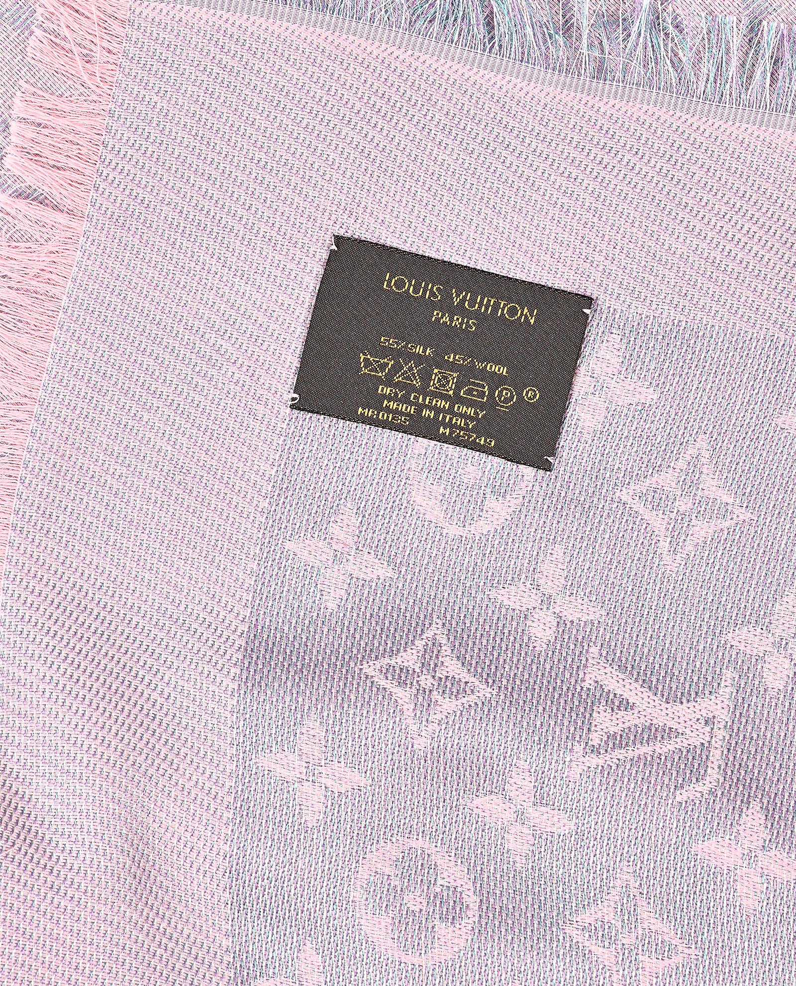 Louis Vuitton Monogram Shawl, &pound;295, Accessories, Blue/Pink, Silk/Wool, Other view