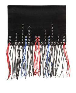Alexander McQueen Eyelets & Tassels Scarf, Wool, Black, 3*