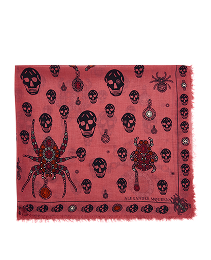 Jewelled Bug and Skull Scarf, front view