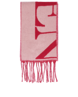 Alexander McQueen Jacquard Fringed Scarf, Cashmere, Pink, 3*