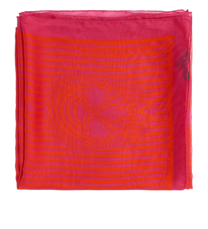 Alexander McQueen Stripes & Skulls Scarf, front view