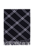 Alexander McQueen Fringed Check Blanket, front view