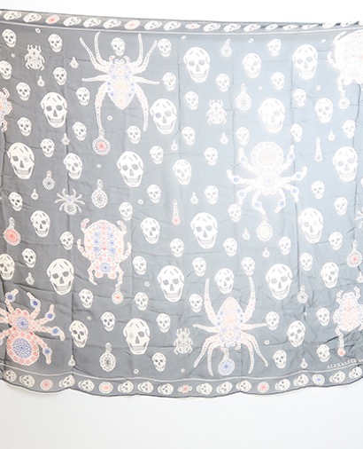Alexander McQueen Skull and Spider Scarf, front view