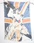 Alexander McQueen Queen Elizabeth Portrait Scarf, front view