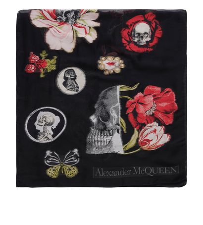 Alexander McQueen Floral Scarf, front view