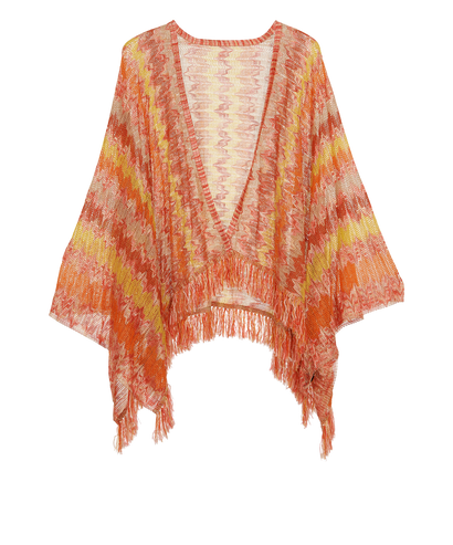 Missoni Zig Zag Cover-Up Shawl, &pound;220, Accessories, Orange/Pink/Yellow, Viscose, Front view