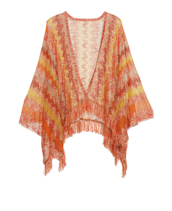 Missoni Zig Zag Cover-Up Shawl, Viscose, Pink/Orange/Yellow, O/S, 3*