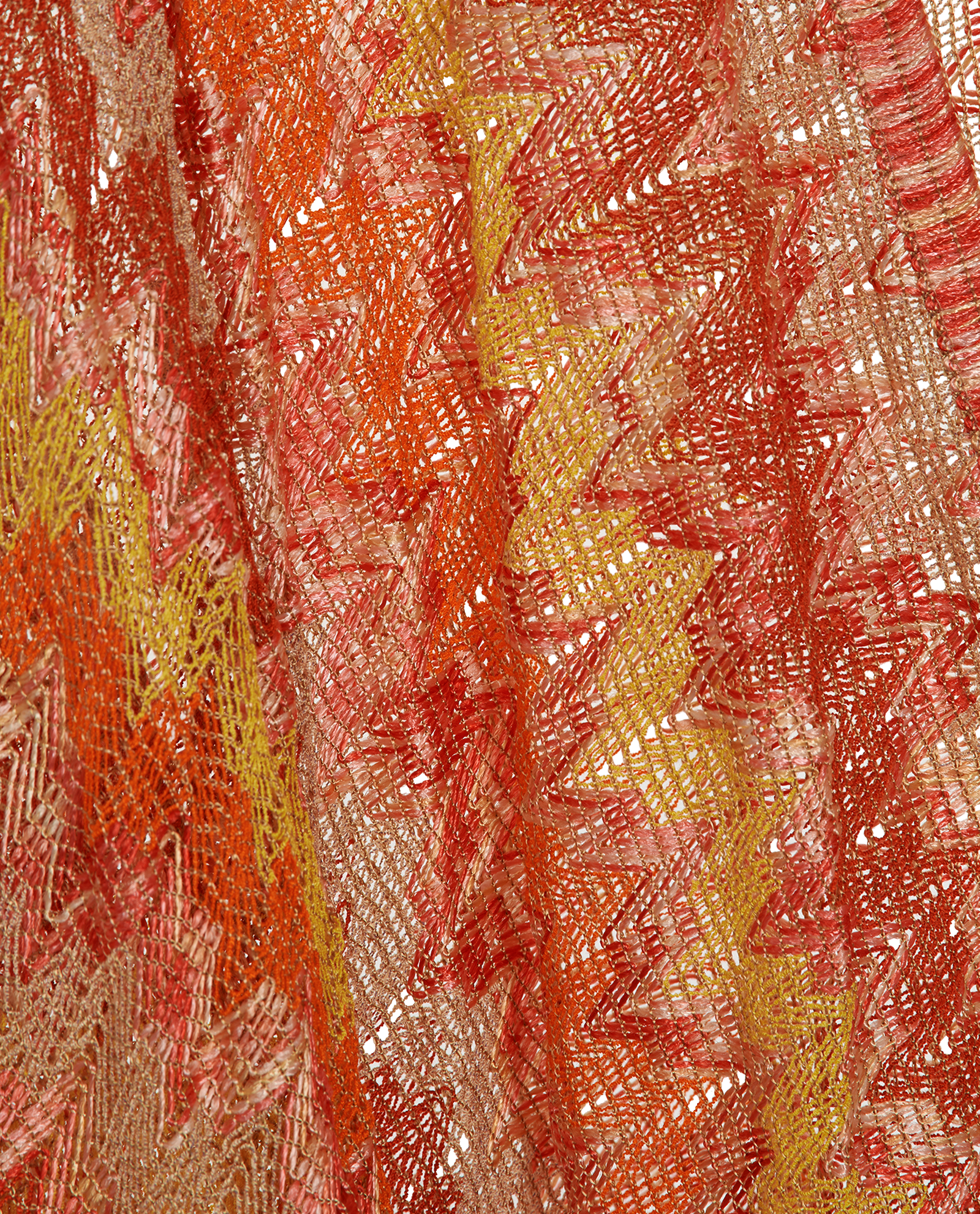 Missoni Zig Zag Cover-Up Shawl, &pound;220, Accessories, Orange/Pink/Yellow, Viscose, Other view