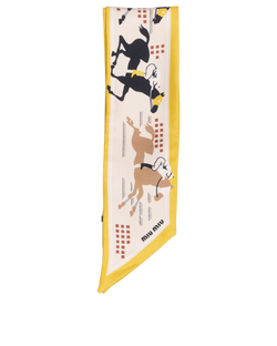 Miu Miu Jockey Twilly, Silk, Yellow/Beige, B, 3*