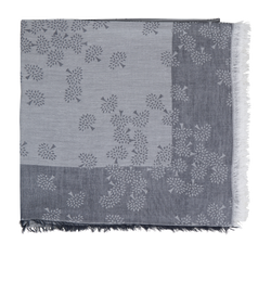Mulberry Tamara Square Scarf, Organic Cotton, Grey, 3*