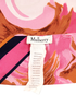 Mulberry Blossom Floral Print Bag Scarf, other view