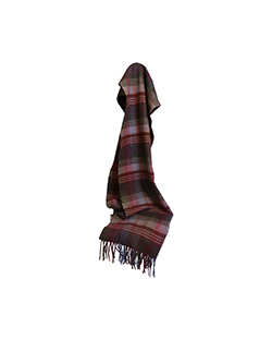 Mulberry Checked Scarf, Cashmere/Wool, Brown/Khaki, M