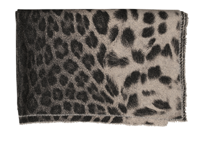 Mulberry Animal Print Scarf, &pound;120, Accessories, Grey, Cashmere/Wool, Front view