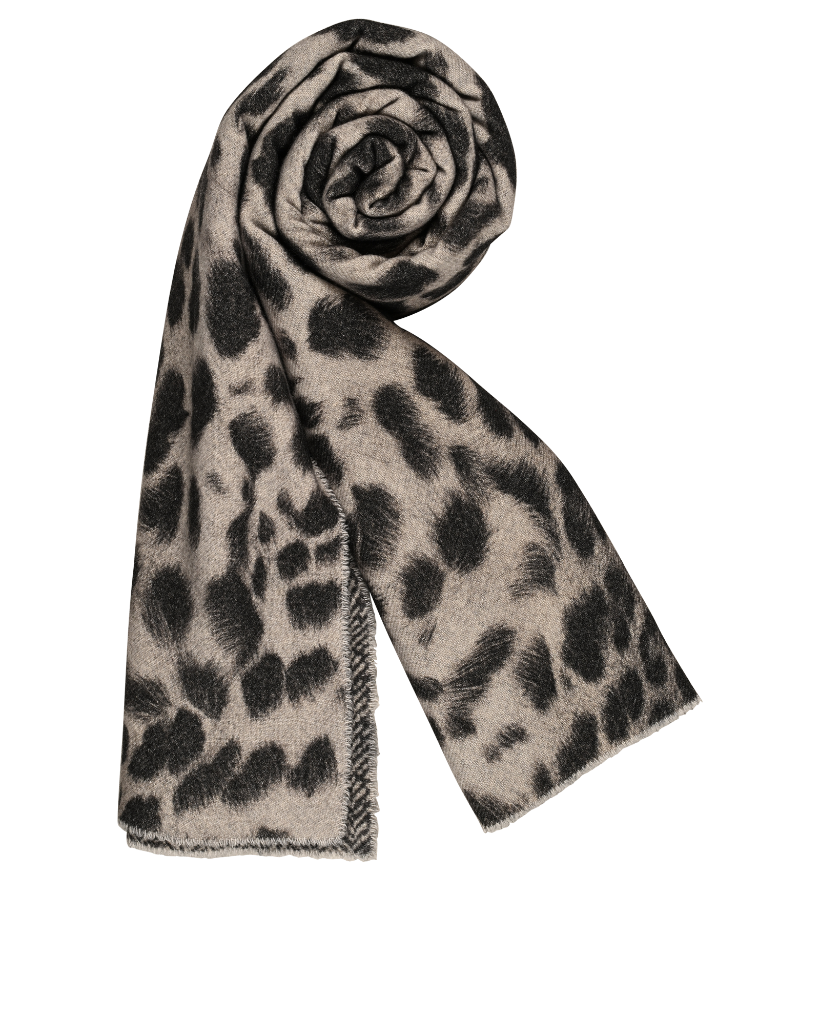Mulberry Animal Print Scarf, &pound;120, Accessories, Grey, Cashmere/Wool, Other view