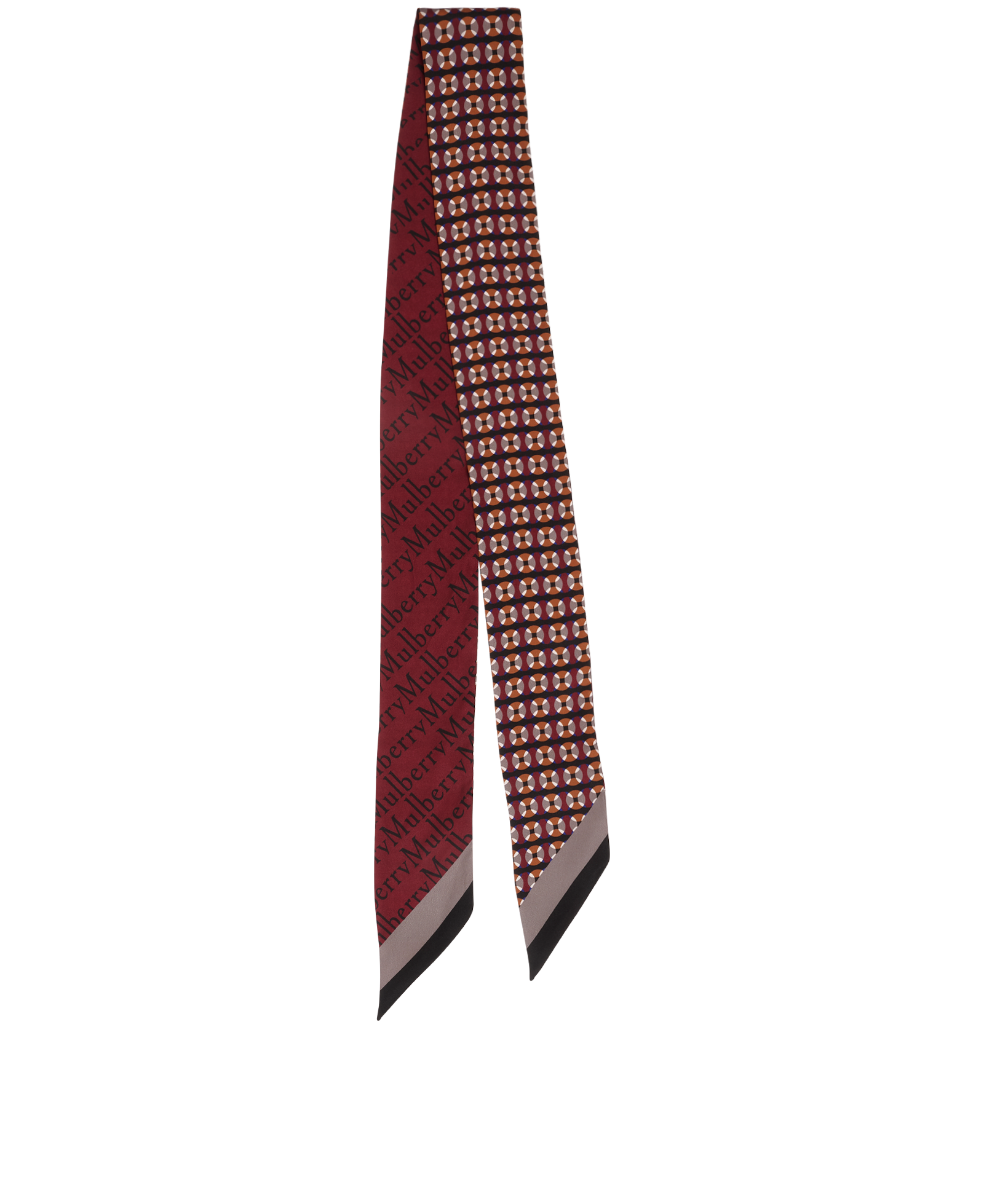 Mulberry Twilly, &pound;50, Accessories, Burgundy, Polyester (Polymer), Back view