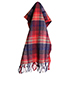 Mulberry Check Scarf, &pound;50, Accessories, Red, Cashmere, Front view