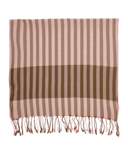 Paul Smith Deckchair Stripe Scarf, Cotton, Brown/Pink, 3*