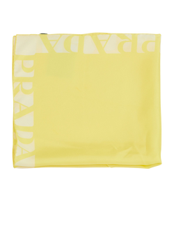 Prada Logo Square Scarf, Silk, Yellow, B, 3*