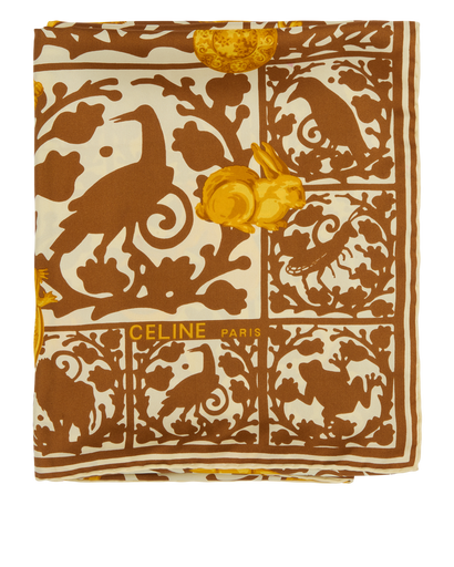 Celine Golden Animal Scarf, front view