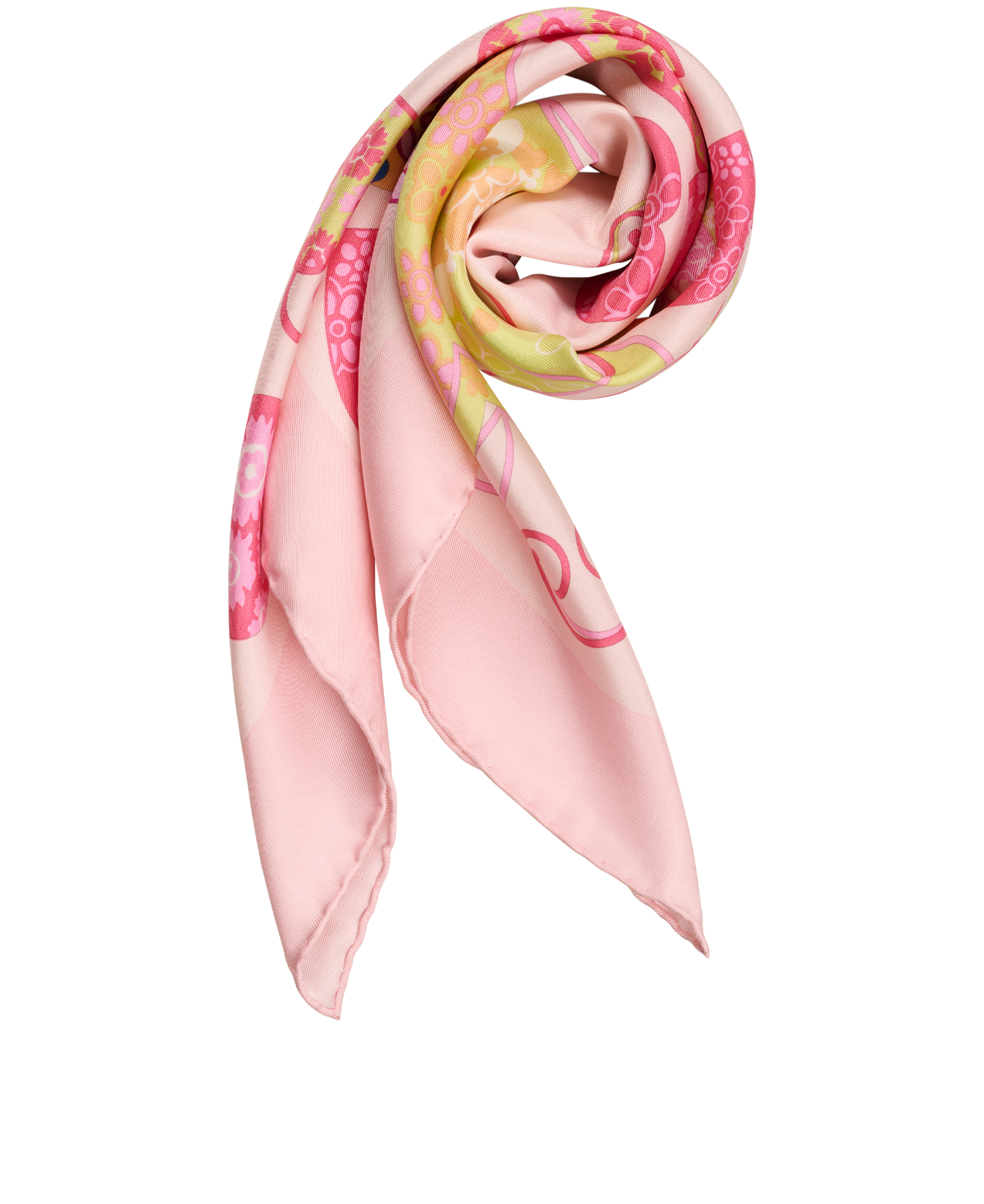 Salvatore Ferragamo Square Heart Scarf, &pound;75, Accessories, Pink, Silk, Other view