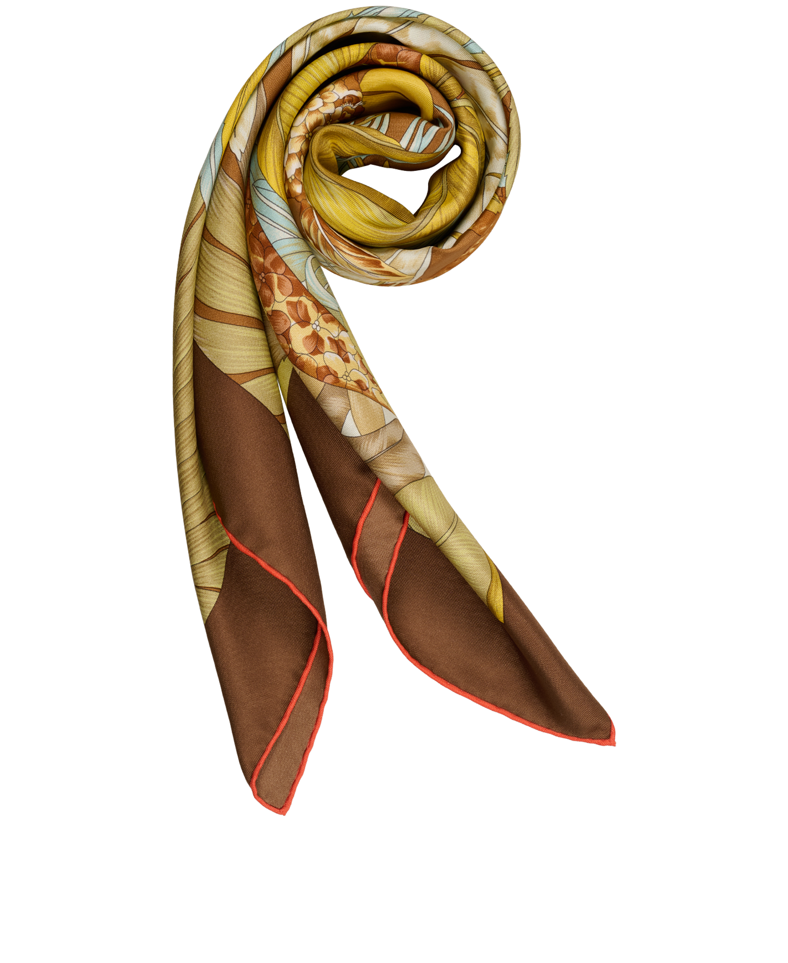 Salvatore Ferragamo Giraffes & Floral Print Scarf, &pound;130, Accessories, Brown, Silk, Other view