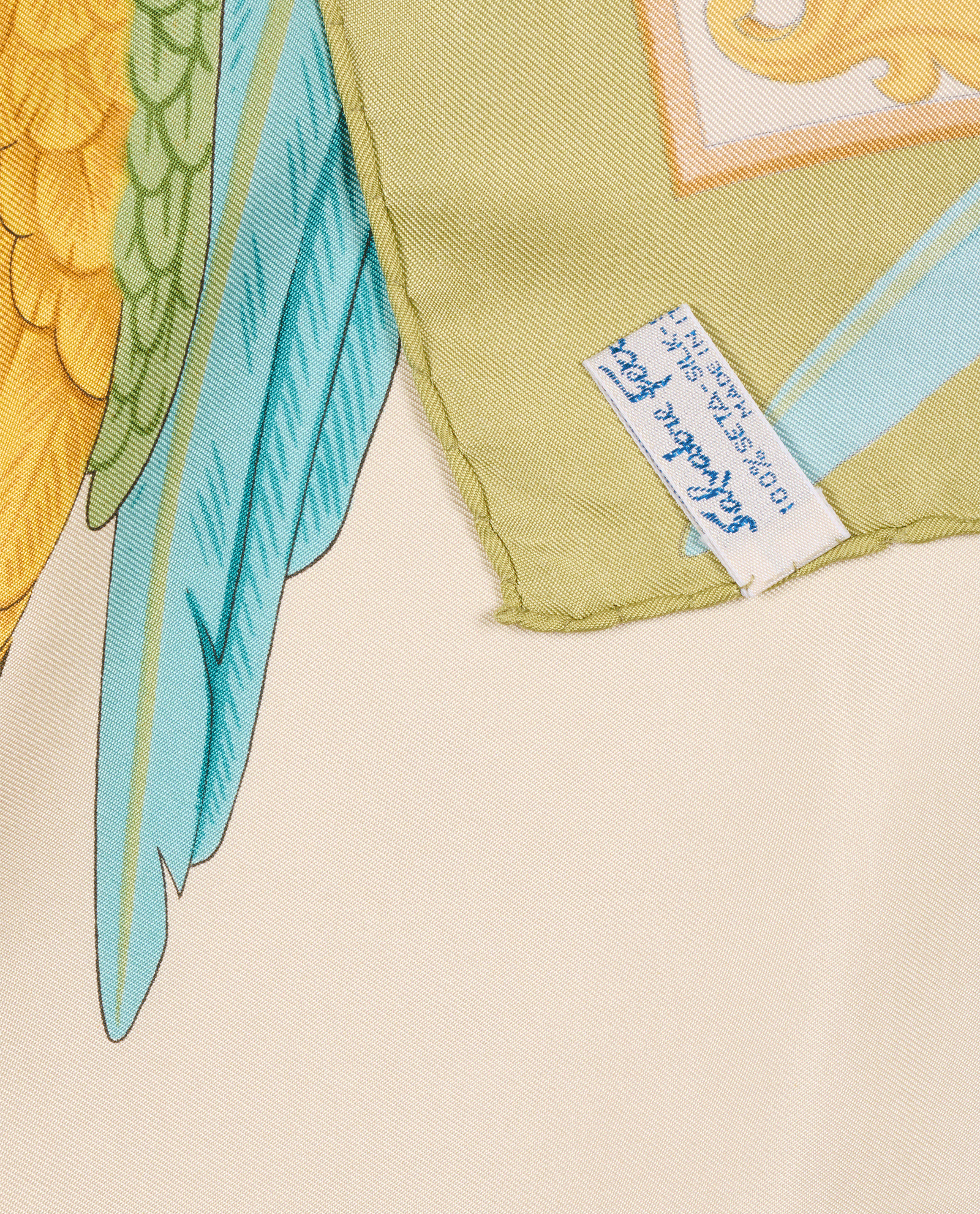 Salvatore Ferragamo Parrot Scarf, &pound;140, Accessories, Blue/Green/Yellow, Silk, Other view