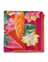 Salvatore Ferragamo Floral Scarf, &pound;120, Accessories, Green/Orange/Pink/Purple/Yellow, Silk, Front view