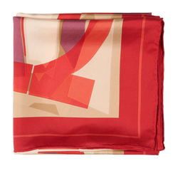 Salvatore Ferragamo Print Scarf, Silk, Red/Beige, MII, 3*