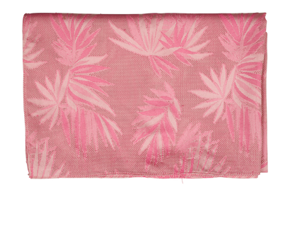 Salvatore Ferragamo Jacquard Tropical Palm Scarf, &pound;130, Accessories, Pink, Silk, Front view