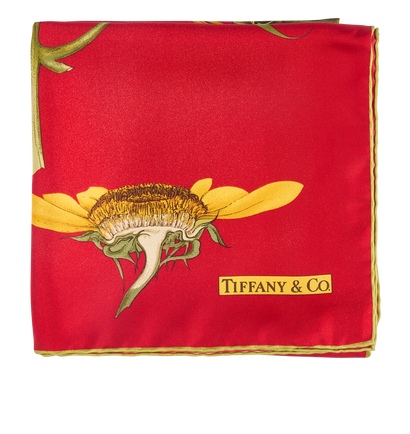 Tiffany Sunflower Scarf, &pound;130, Accessories, Red/Yellow, Silk, Front view