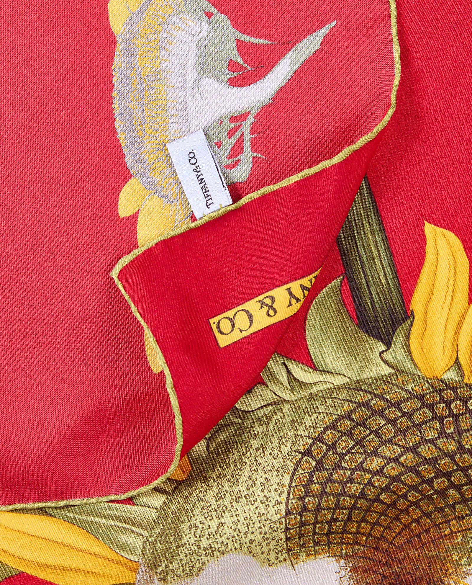 Tiffany Sunflower Scarf, &pound;130, Accessories, Red/Yellow, Silk, Other view