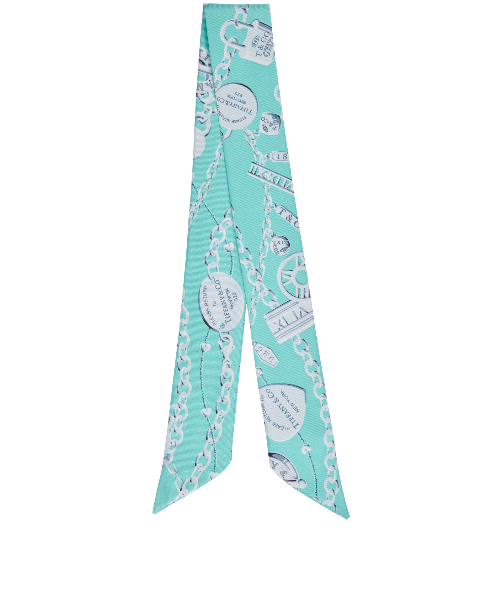 Tiffany & Co Return To Tiffany Twilly, &pound;110, Accessories, Blue, Silk, Back view