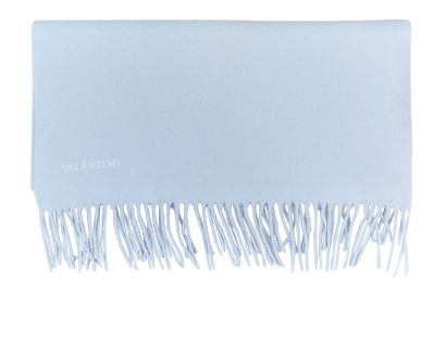 Valentino Fringed Logo Scarf, front view