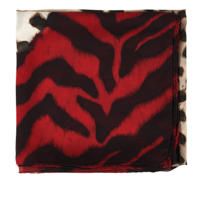Valentino Animal Print Scarf, front view